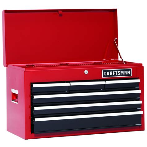 craftsman 26.5 in. 6 drawer steel rolling tool cabinet|craftsman toolbox on wheels.